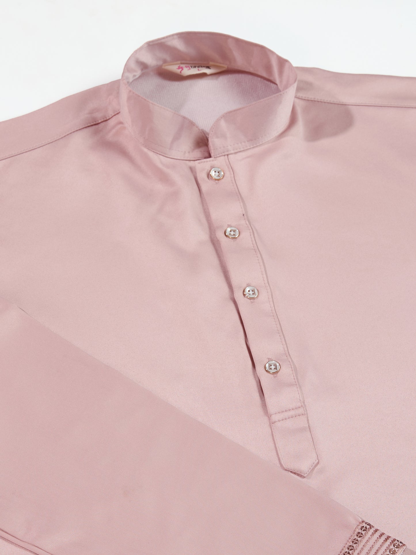 Pastel Pink Embroidered Designer Kurta for Men