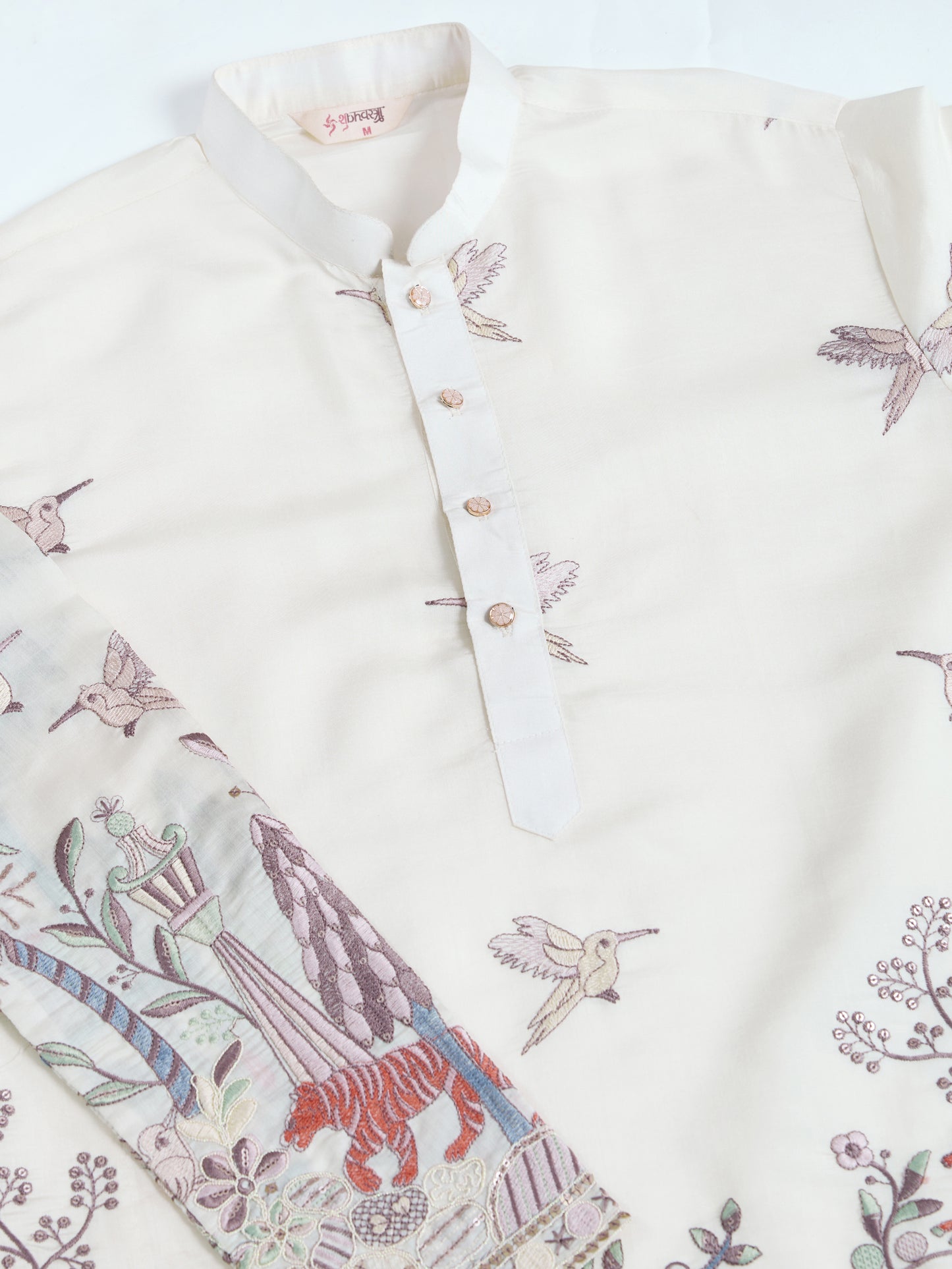 Ivory Forest Tales Embroidered Kurta