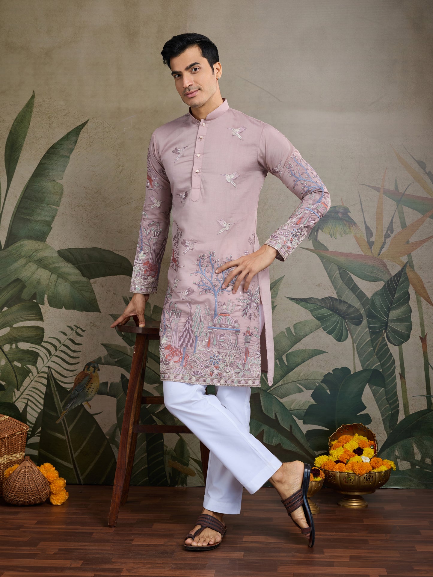 Blush Bloom Kurta – Where Tradition Meets Art