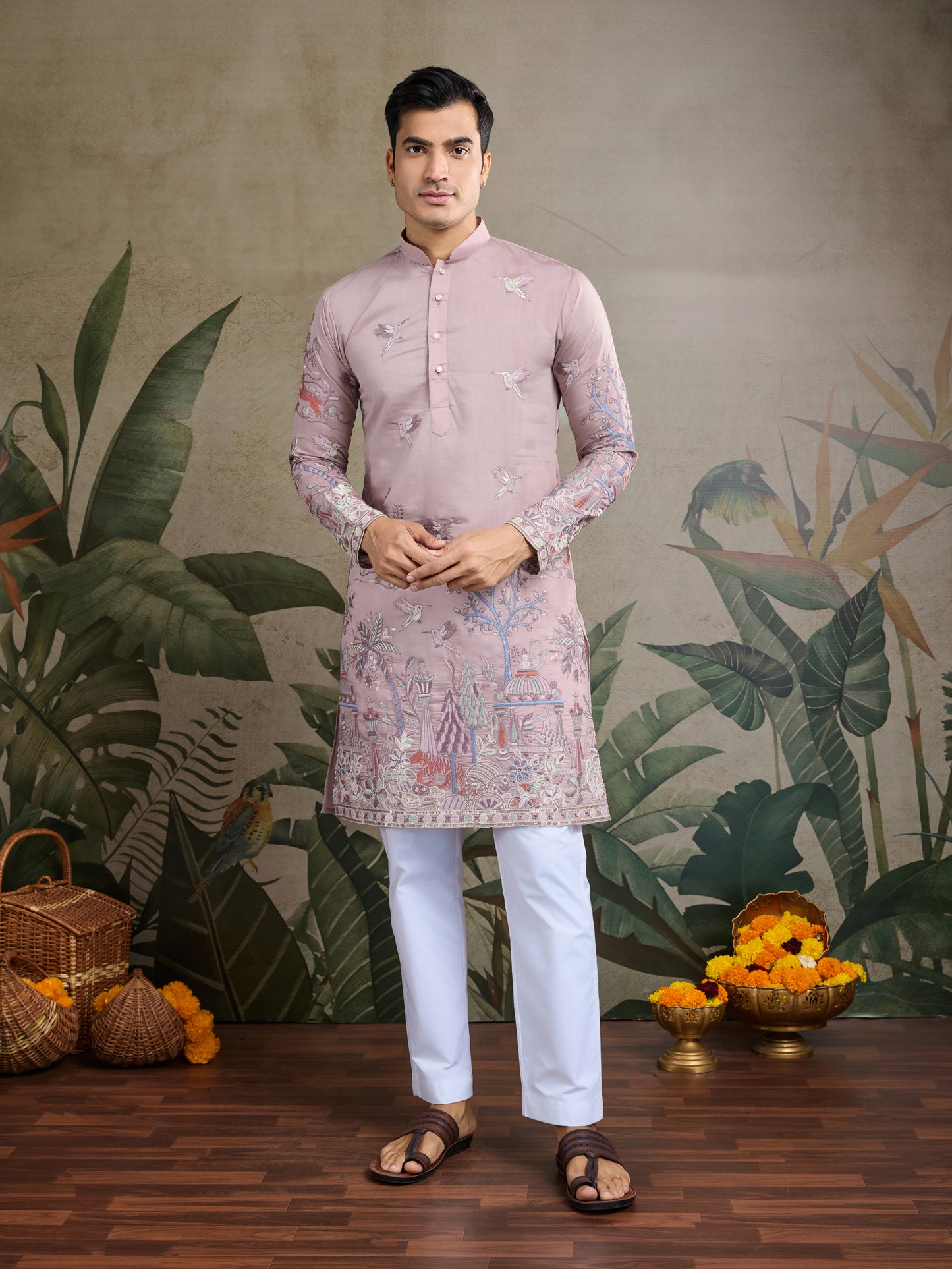 Blush Bloom Kurta – Where Tradition Meets Art
