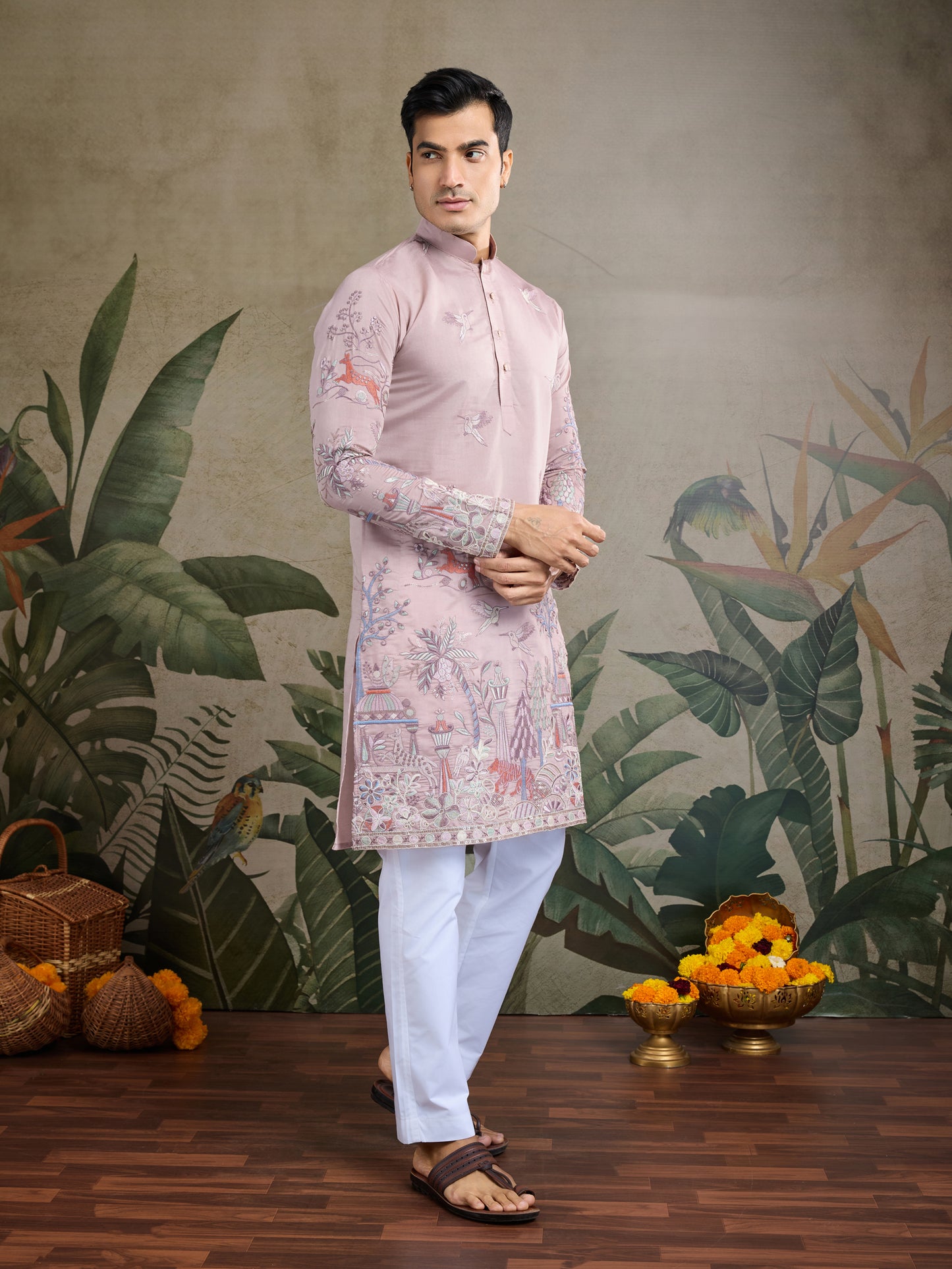 Blush Bloom Kurta – Where Tradition Meets Art