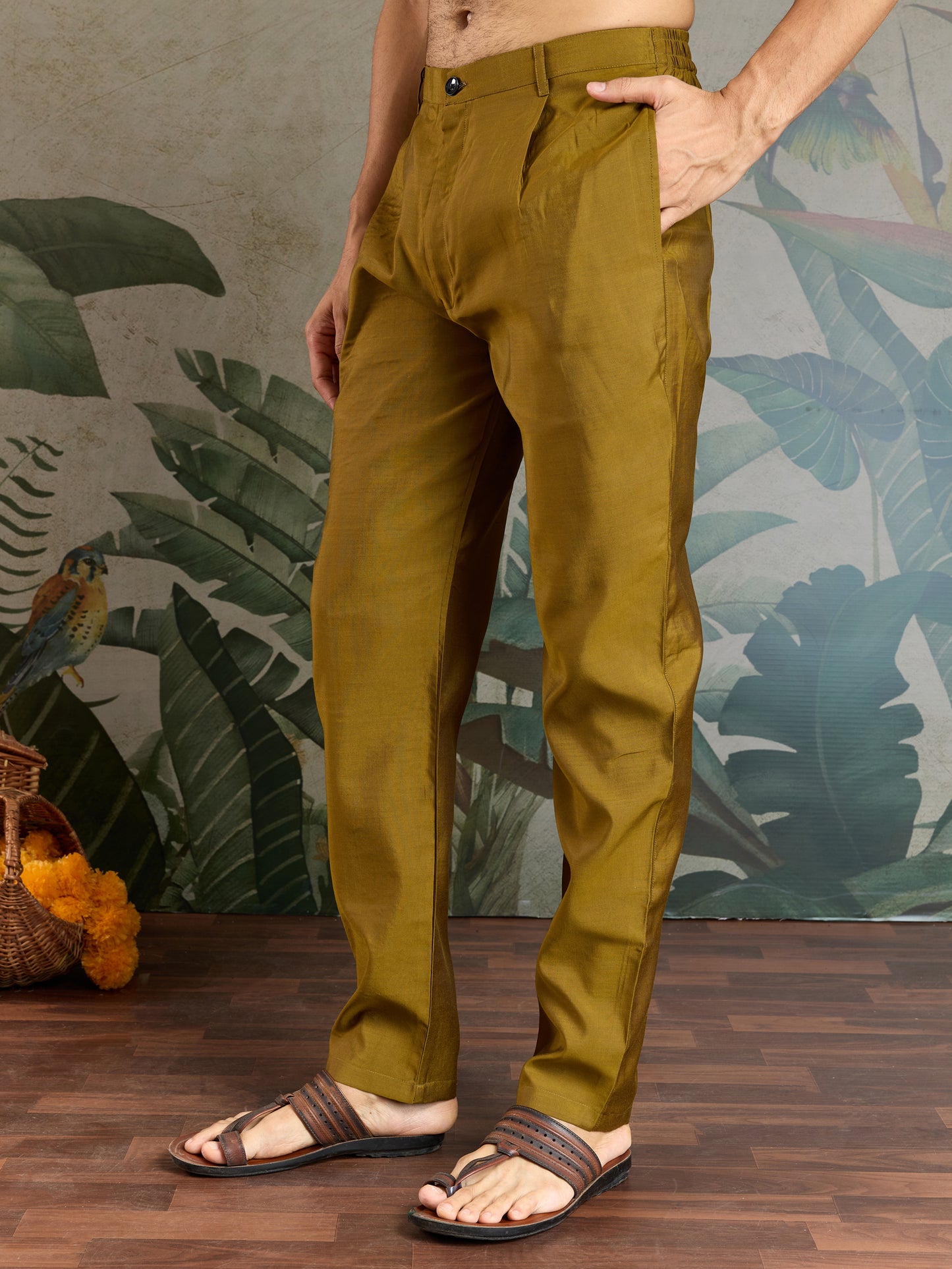 Mustard Embroidered Kurta Pajama Set – Festive & Wedding Wear