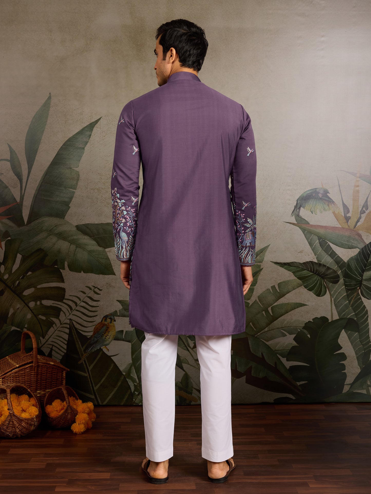 Regal Plum Kurta – Forest Whispers Edition