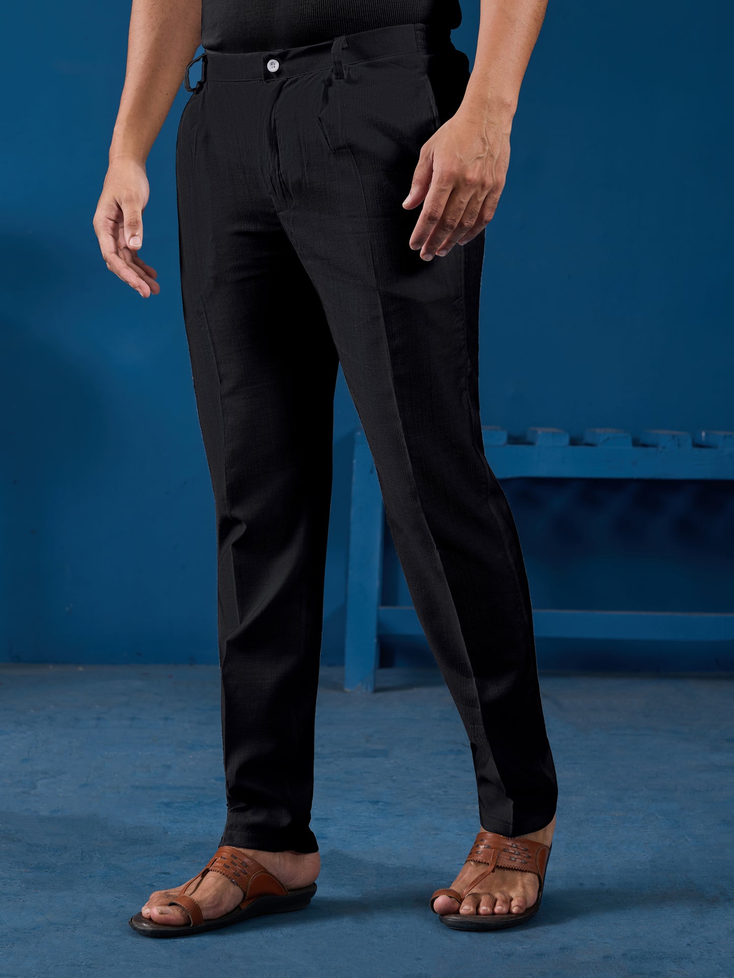"Midnight Monarch: The Black Mirror Kurta"