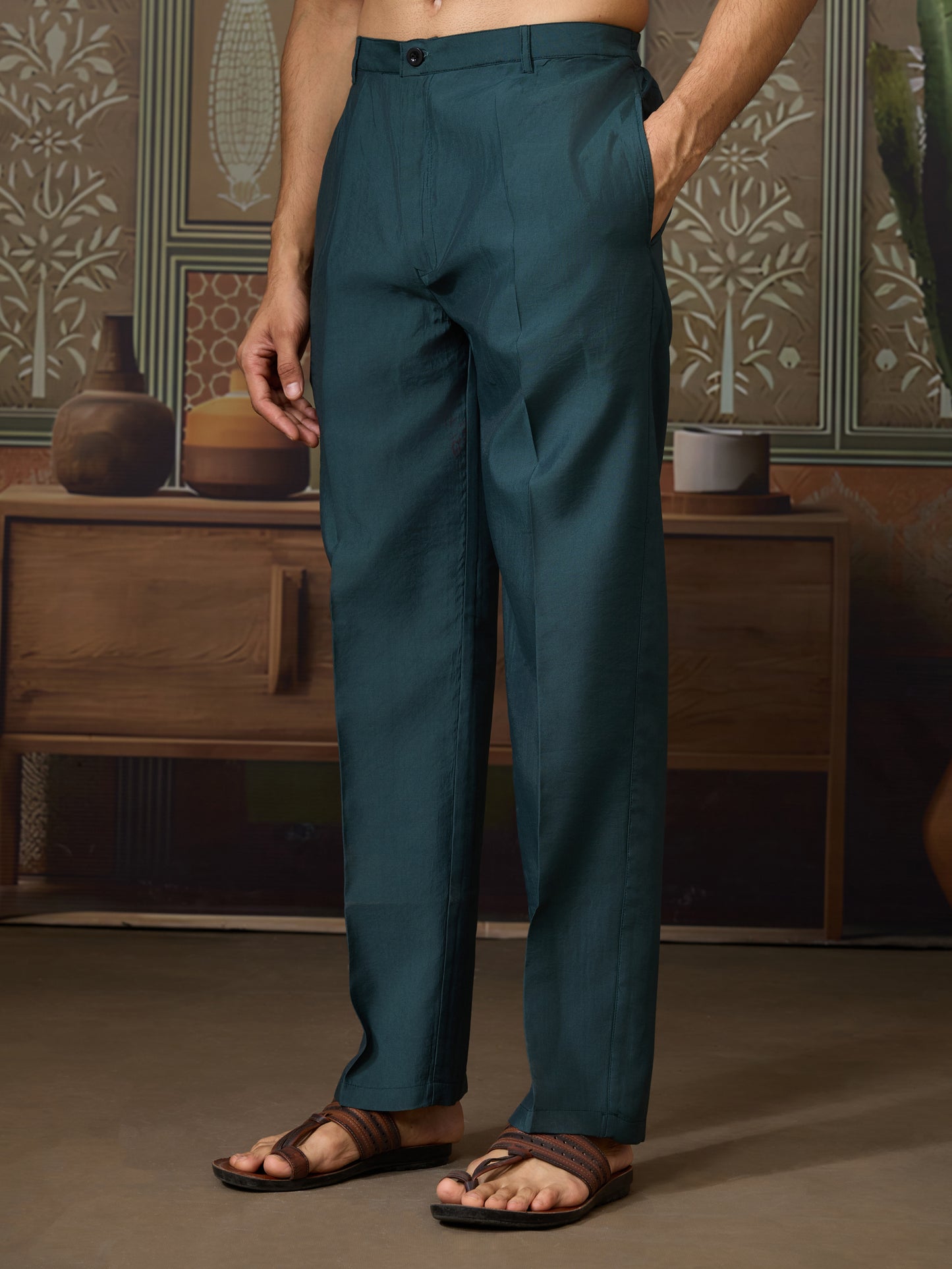 Emerald Green Floral Embroidered Kurta Set