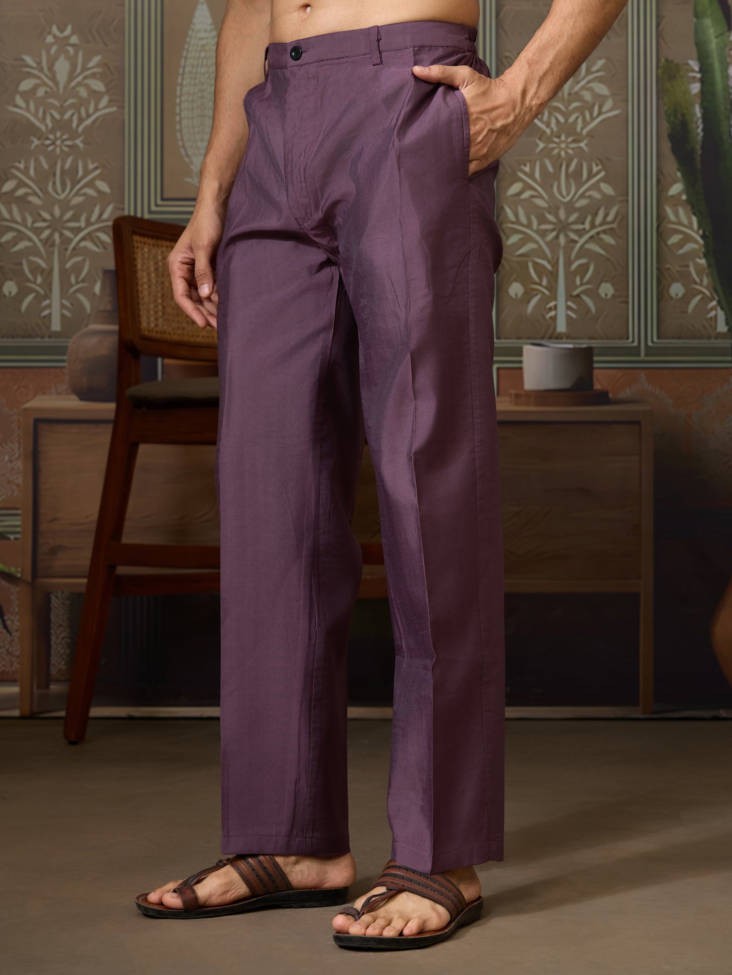 Embrace Elegance with Purple Floral Embroidered Kurta Set