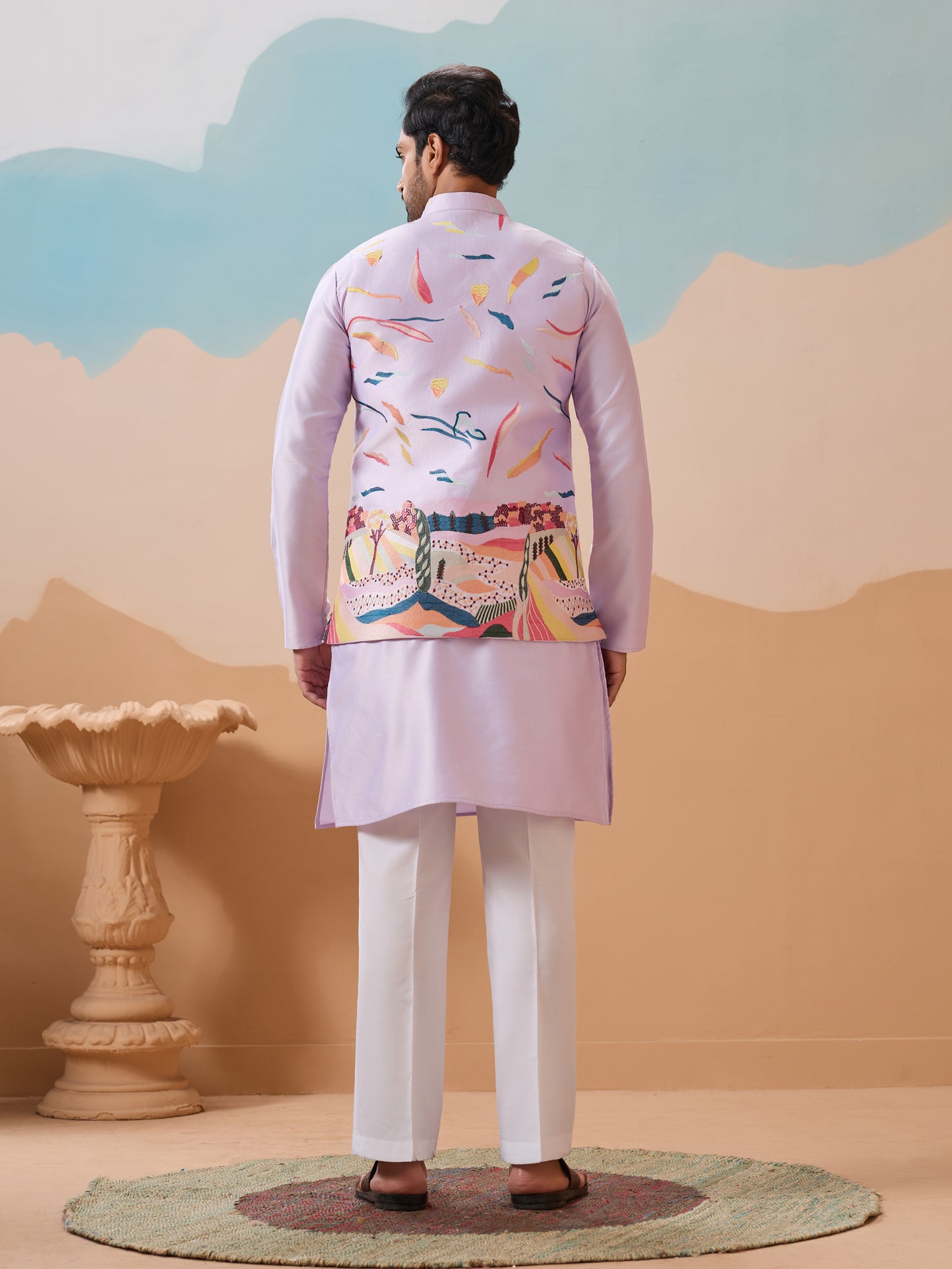 Pastel Bloom Lavender Jacket Set – Effortless Elegance