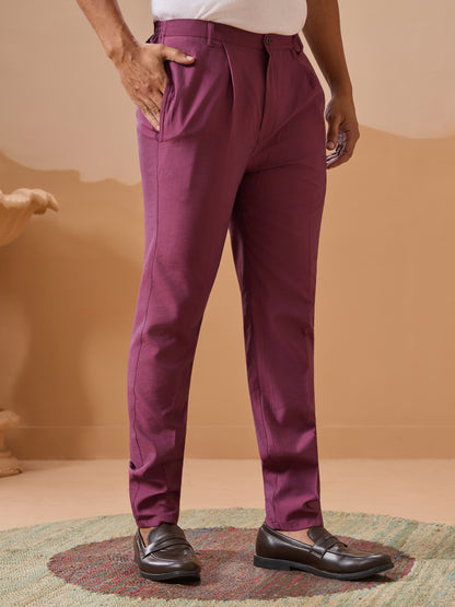 "The Royal Bloom – Plum Kurta Set for the Modern Maharaja"