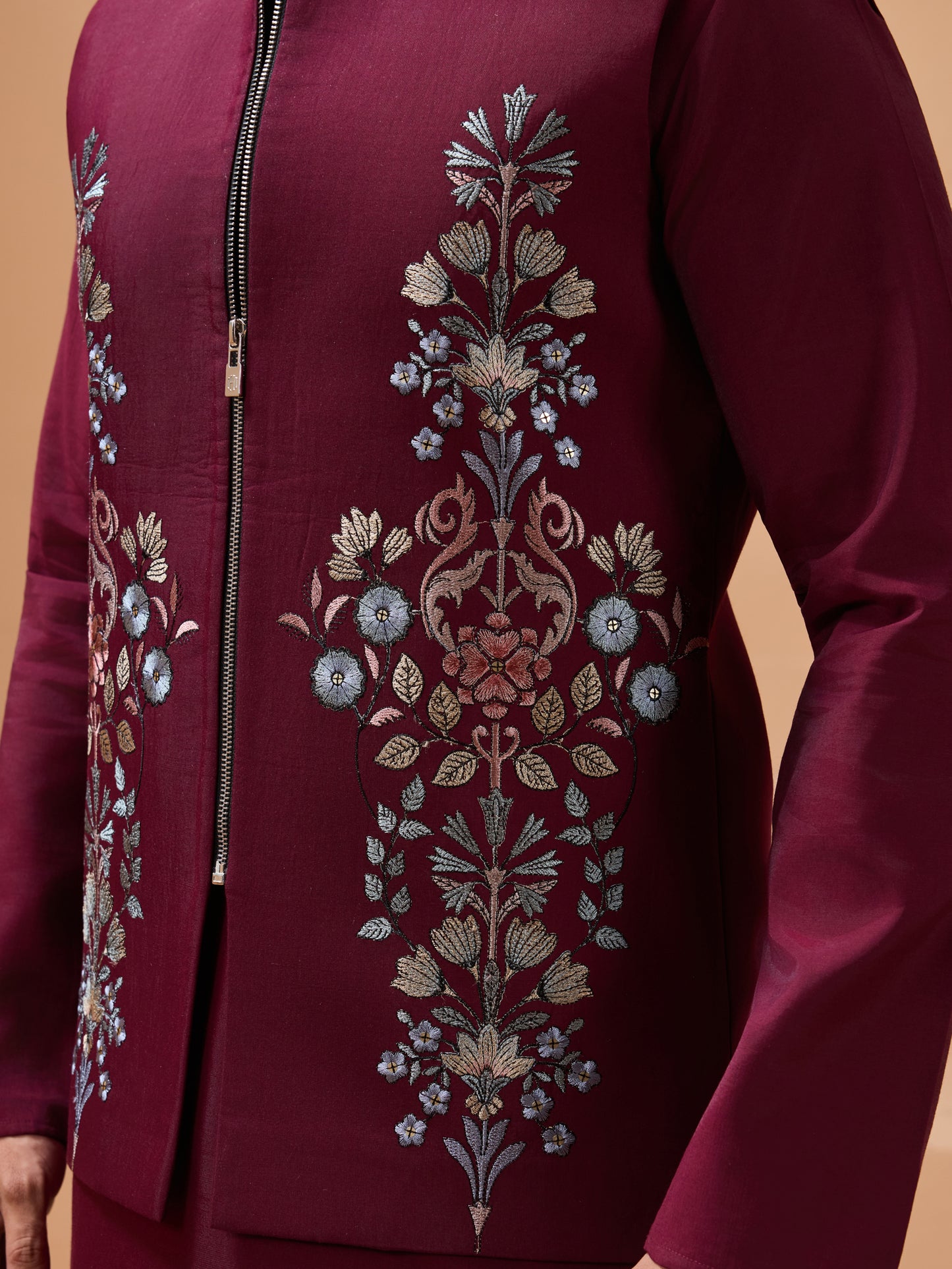 Majestic Maroon Embroidered Kurta Set – Where Tradition Meets Royalty