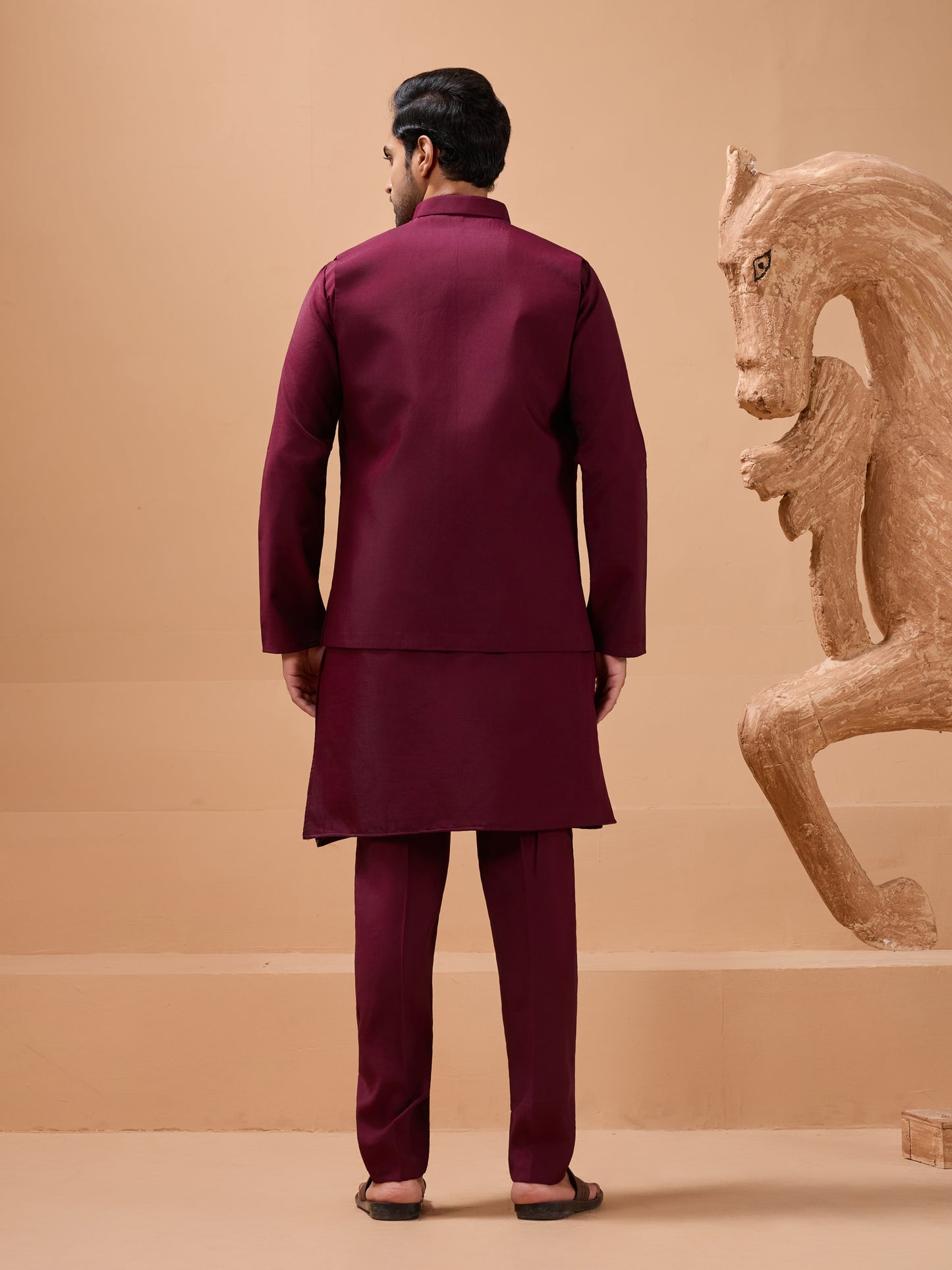 Majestic Maroon Embroidered Kurta Set – Where Tradition Meets Royalty