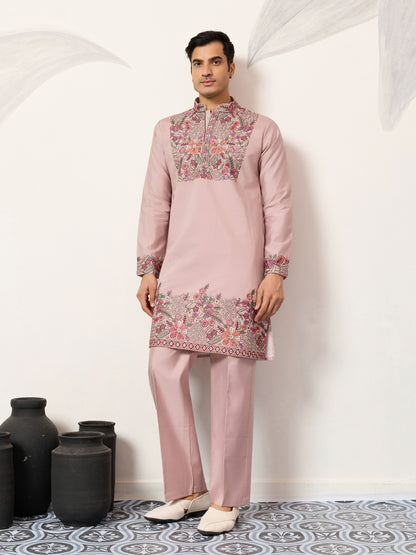 Blush Garden Embroidered Kurta Set