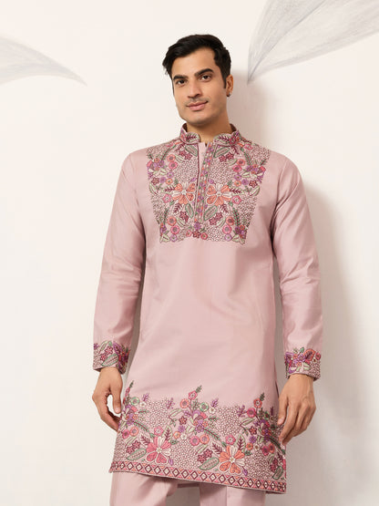 Blush Garden Embroidered Kurta Set