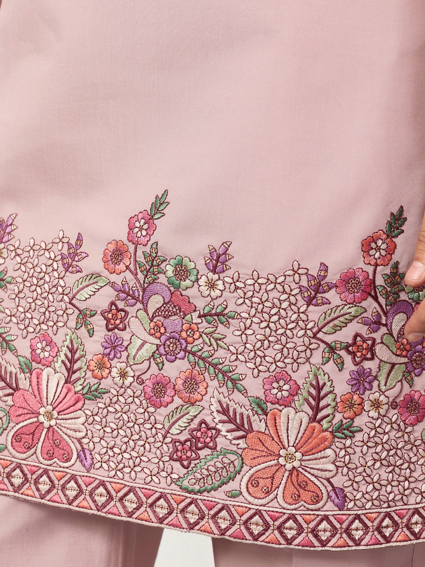 Blush Garden Embroidered Kurta Set