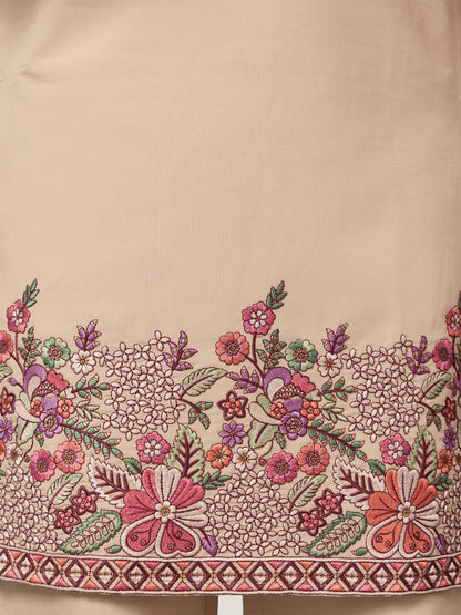 Sandstone Bloom Embroidered Kurta Set