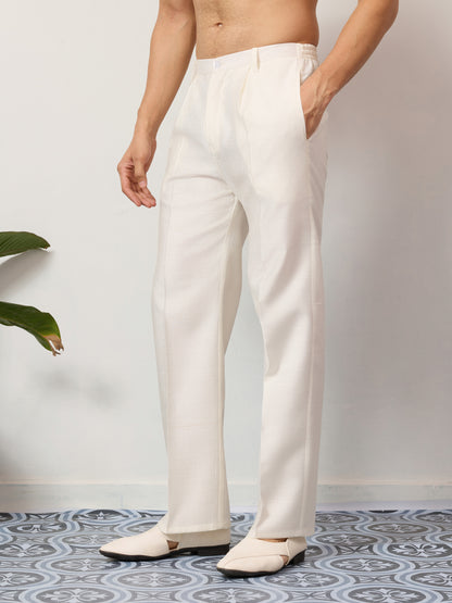 Floral Whisper Ivory Koti Kurta Set