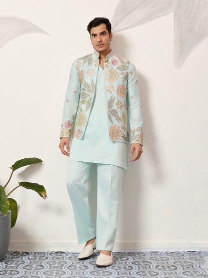 Pistachio Bloom Signature Koti Kurta Set