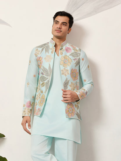 Pistachio Bloom Signature Koti Kurta Set