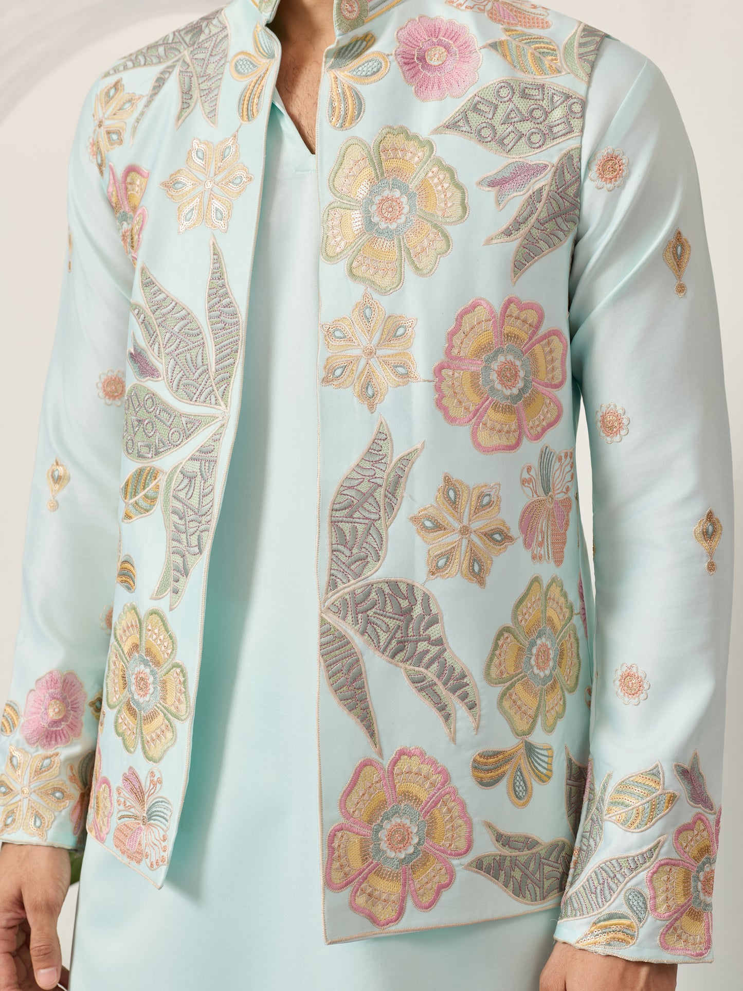 Pistachio Bloom Signature Koti Kurta Set