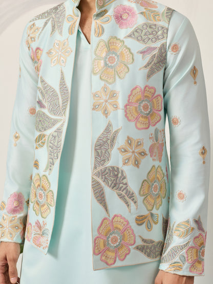 Pistachio Bloom Signature Koti Kurta Set