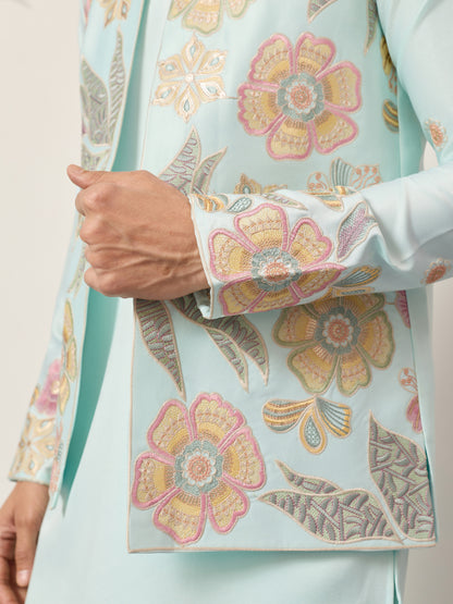 Pistachio Bloom Signature Koti Kurta Set