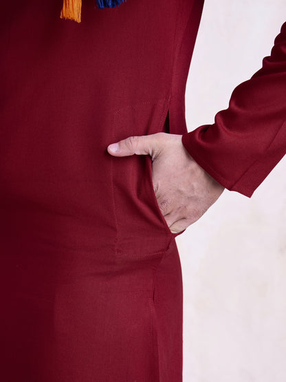 Maroon Classic Festive Kurta