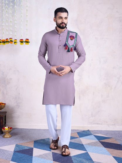 Dusty Purple Festive Kurta for Men