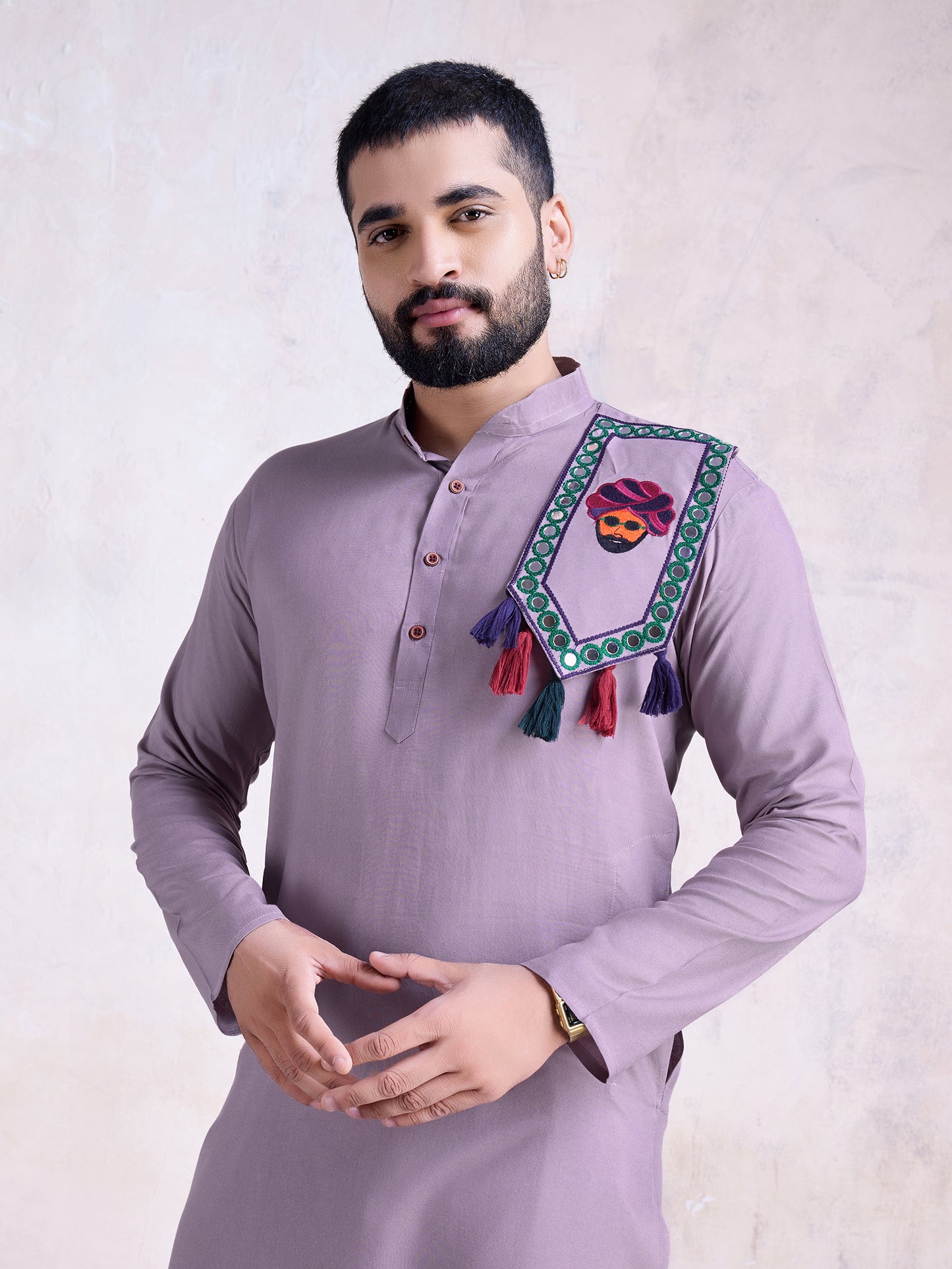 Dusty Purple Festive Kurta for Men