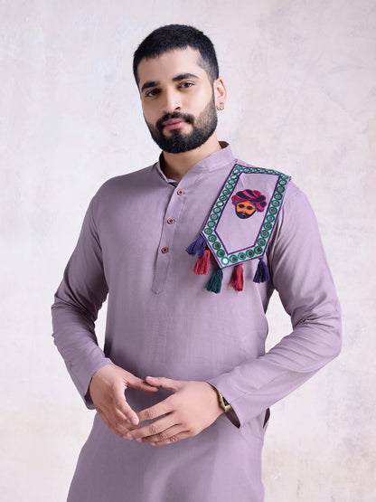 Dusty Purple Festive Kurta for Men