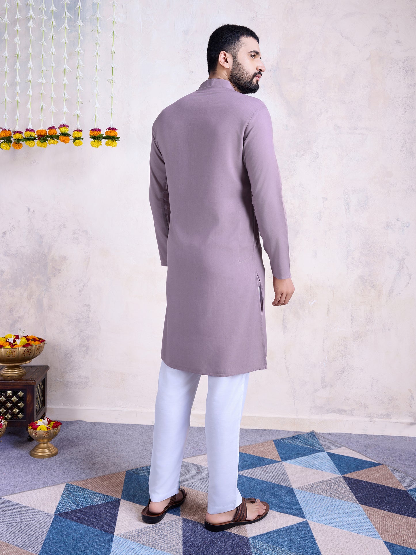 Dusty Purple Festive Kurta for Men