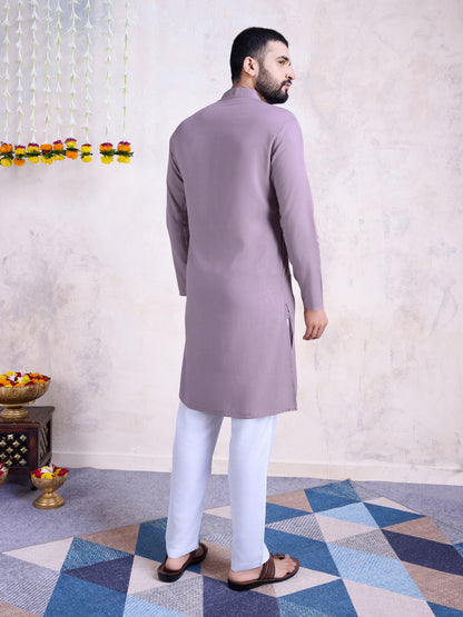 Dusty Purple Festive Kurta for Men