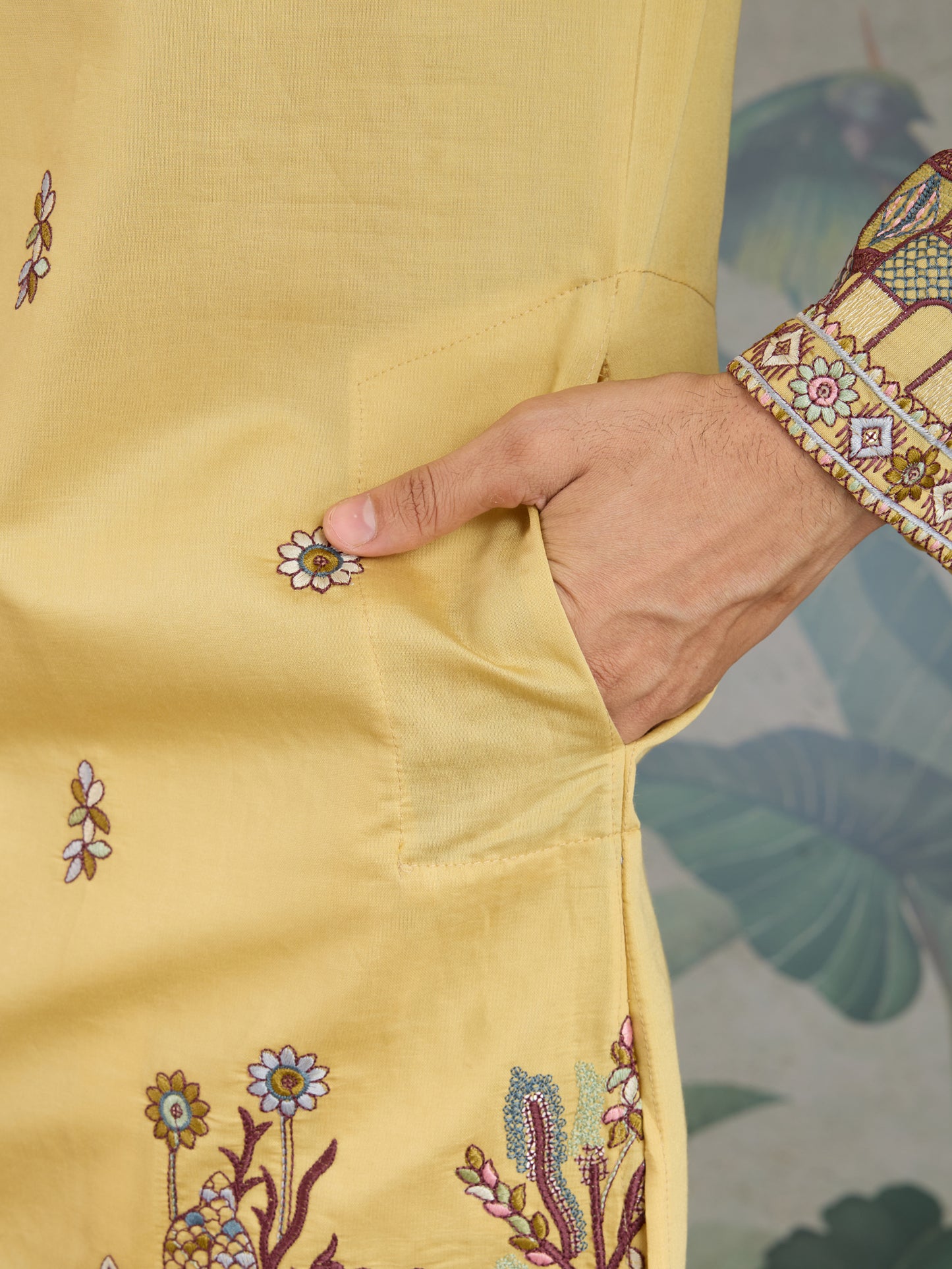 Mustard Yellow Embroidered Kurta Set with Dupatta