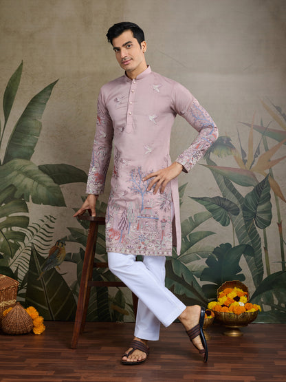 Blush Bloom Kurta – Where Tradition Meets Art