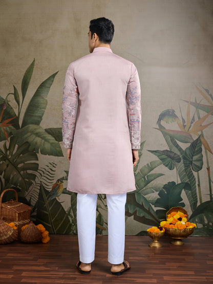 Blush Bloom Kurta – Where Tradition Meets Art