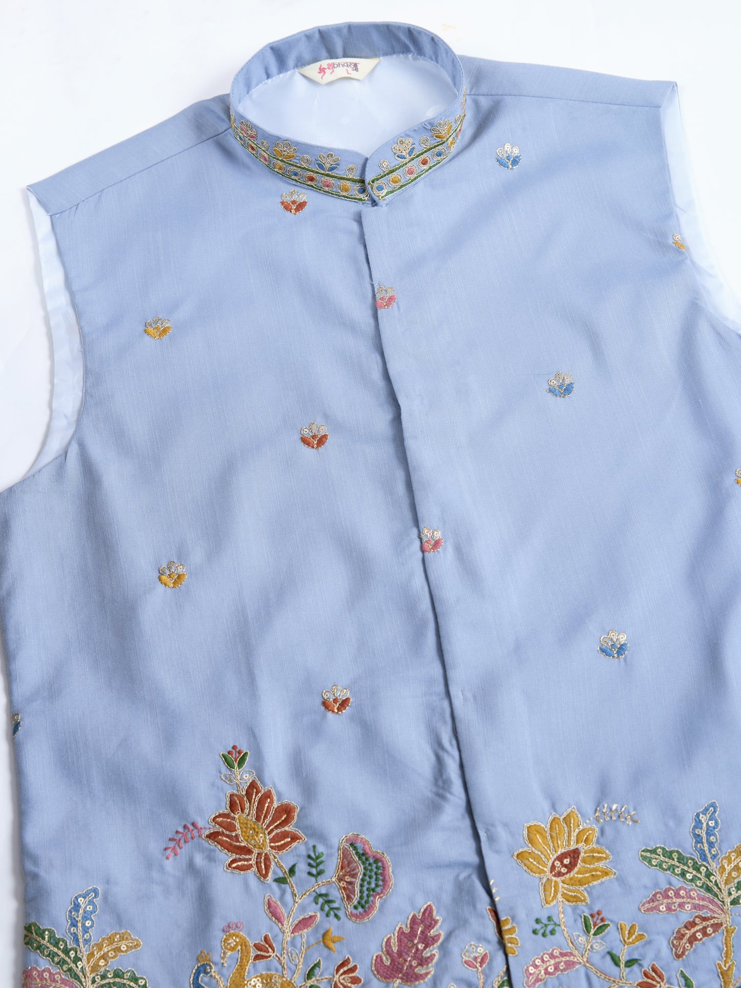 Elegant Light Blue Embroidered Kurta for Men