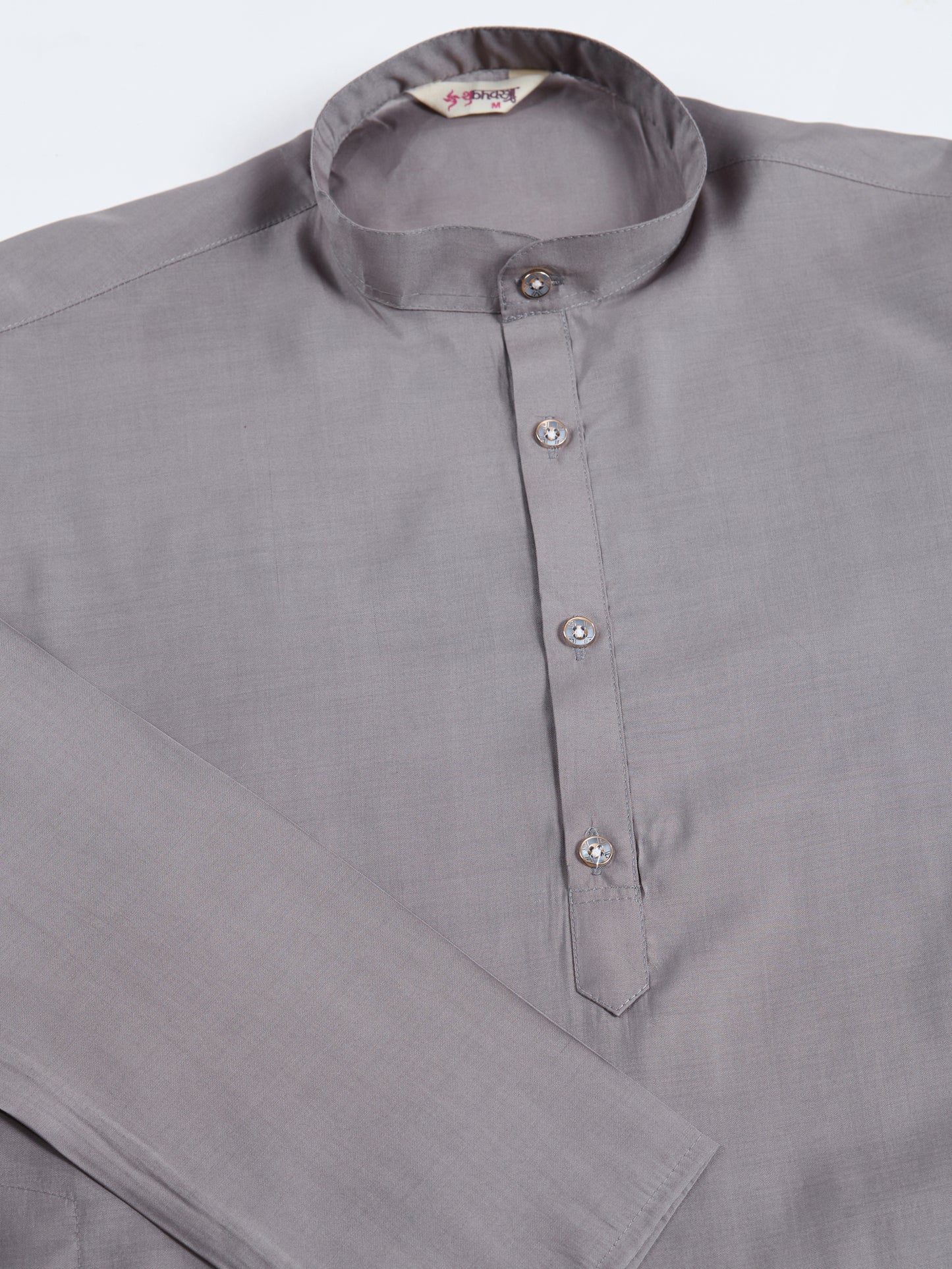 Elegant Grey Embroidered Nehru Jacket with Kurta