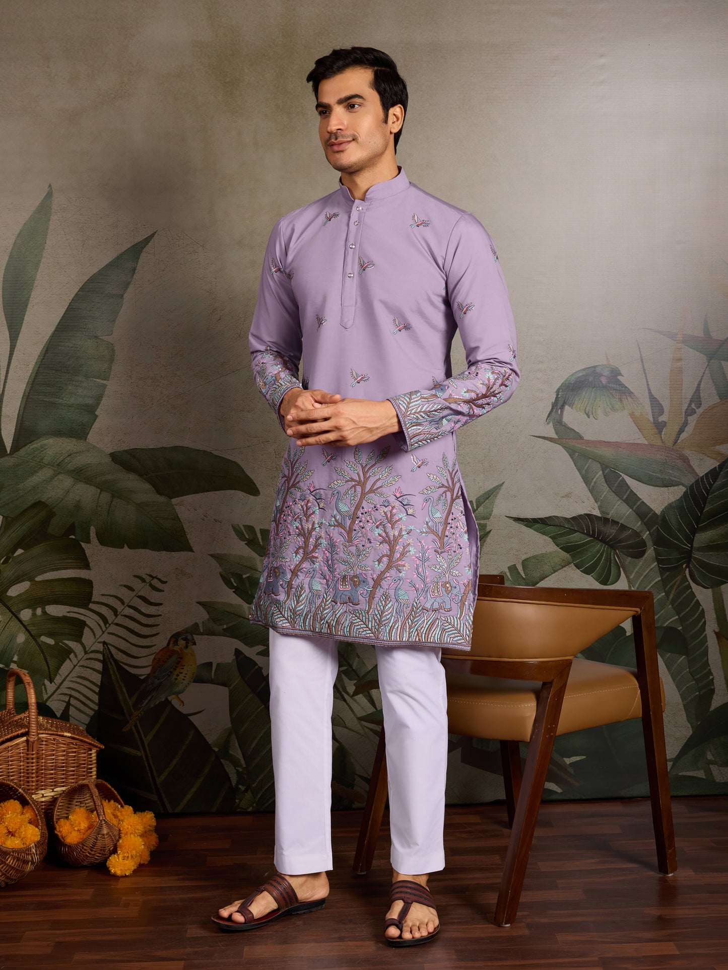 Lavender Elegance Kurta for Festive Vibes