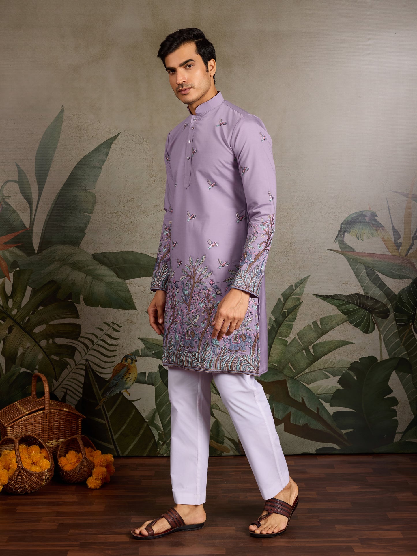Lavender Elegance Kurta for Festive Vibes