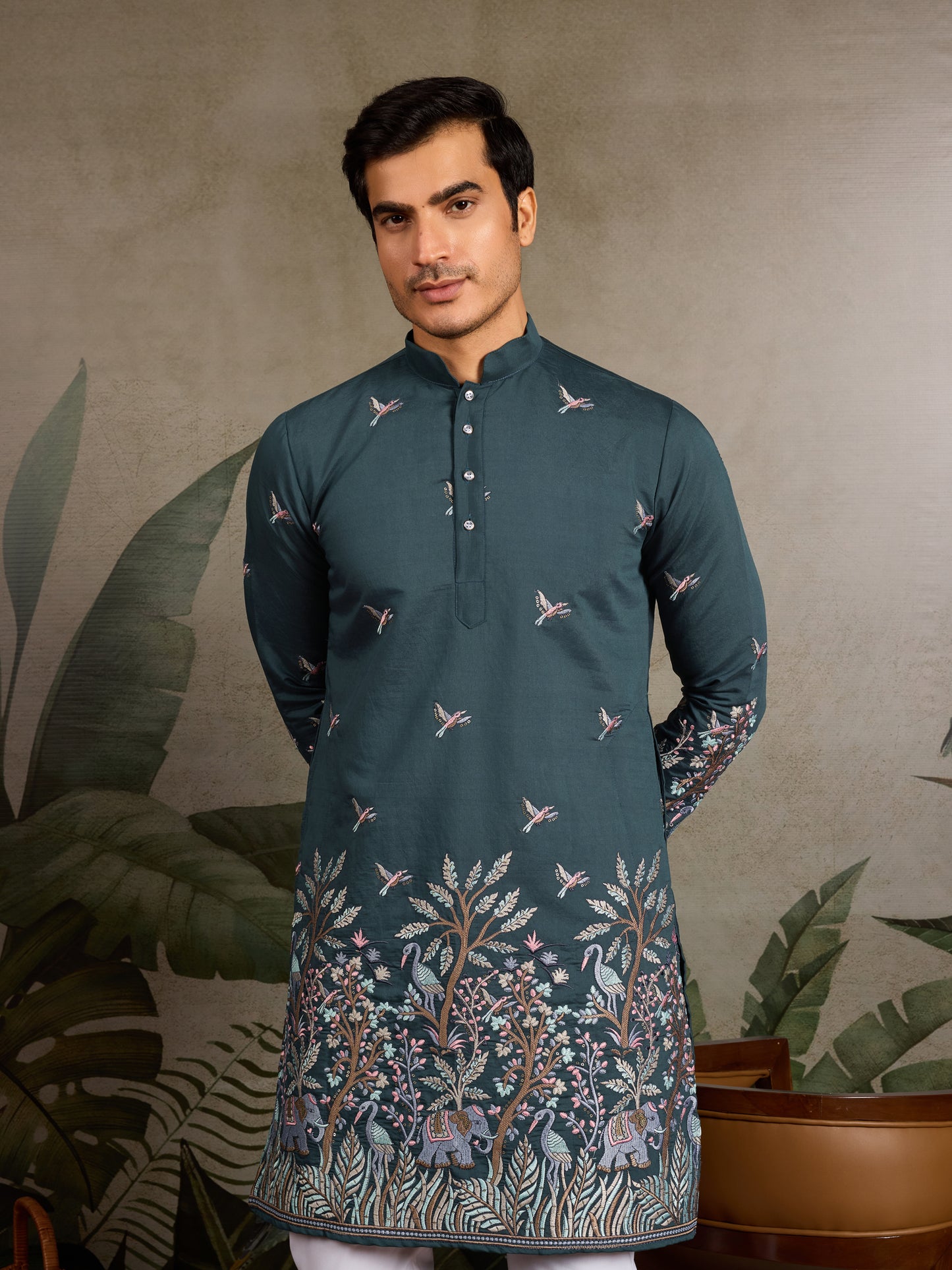 Jungle Royalty Kurta – Where Tradition Meets Art