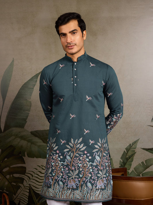 Jungle Royalty Kurta – Where Tradition Meets Art