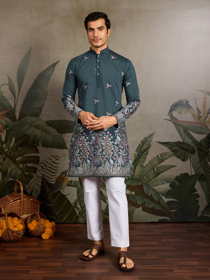 Jungle Royalty Kurta – Where Tradition Meets Art
