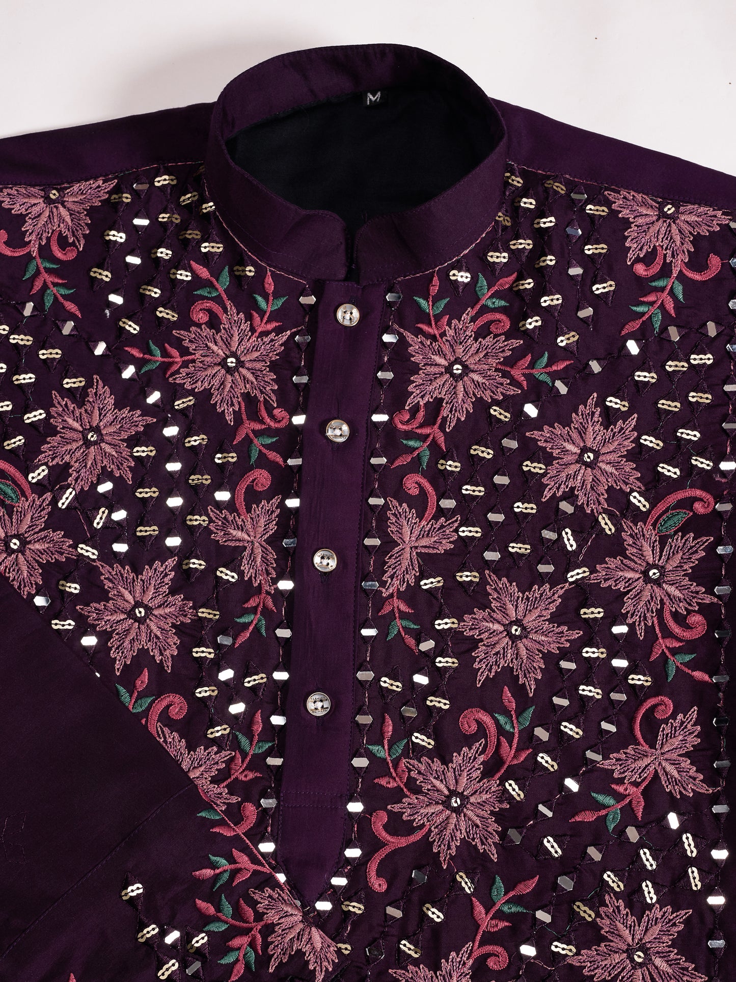 Royal Purple Embroidered Kurta for Men | Elegant Festive & Wedding Wear