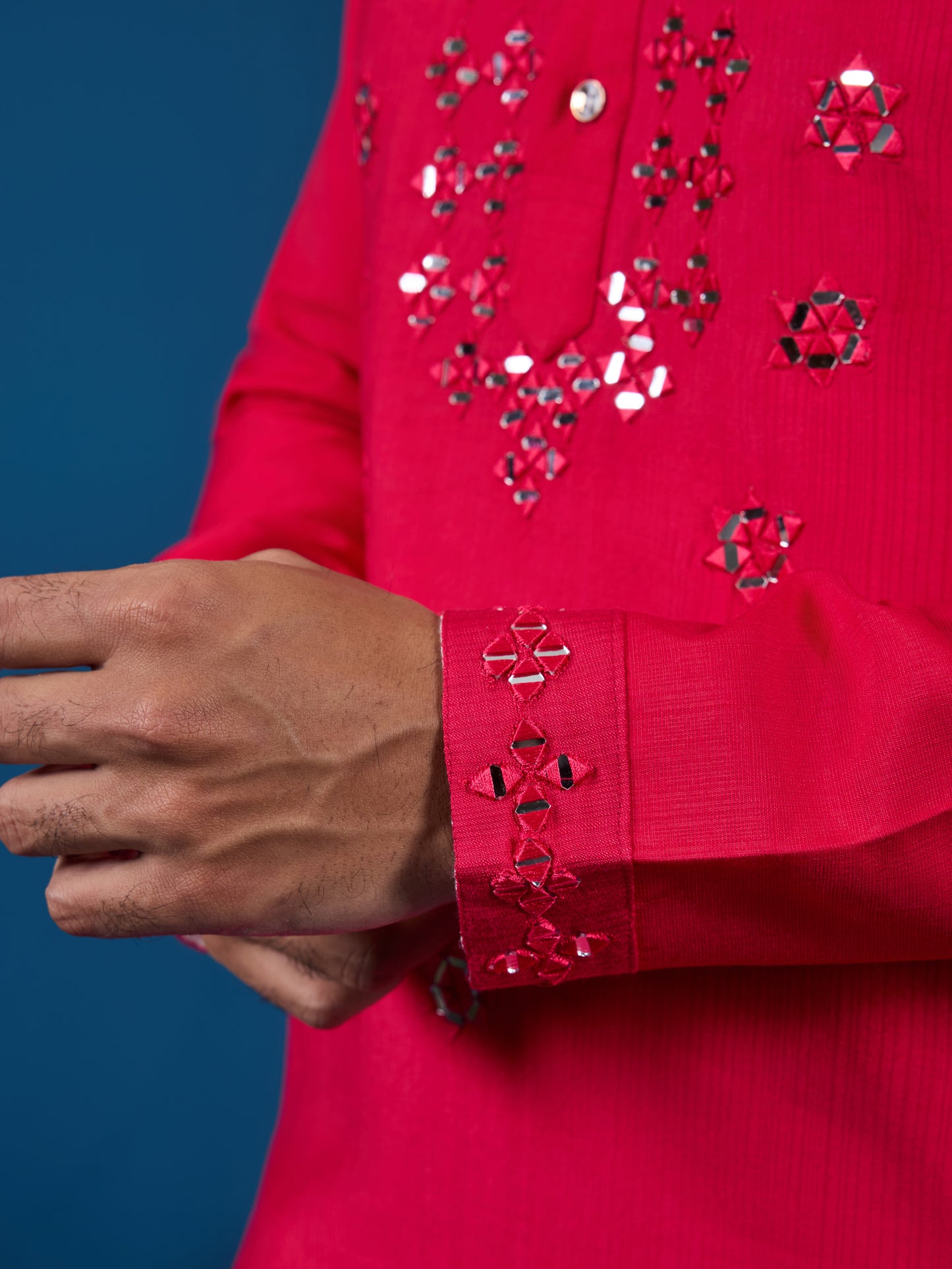 Ravishing Ruby Mirror Kurta With Bottom – Bold. Bright. Unforgettable.