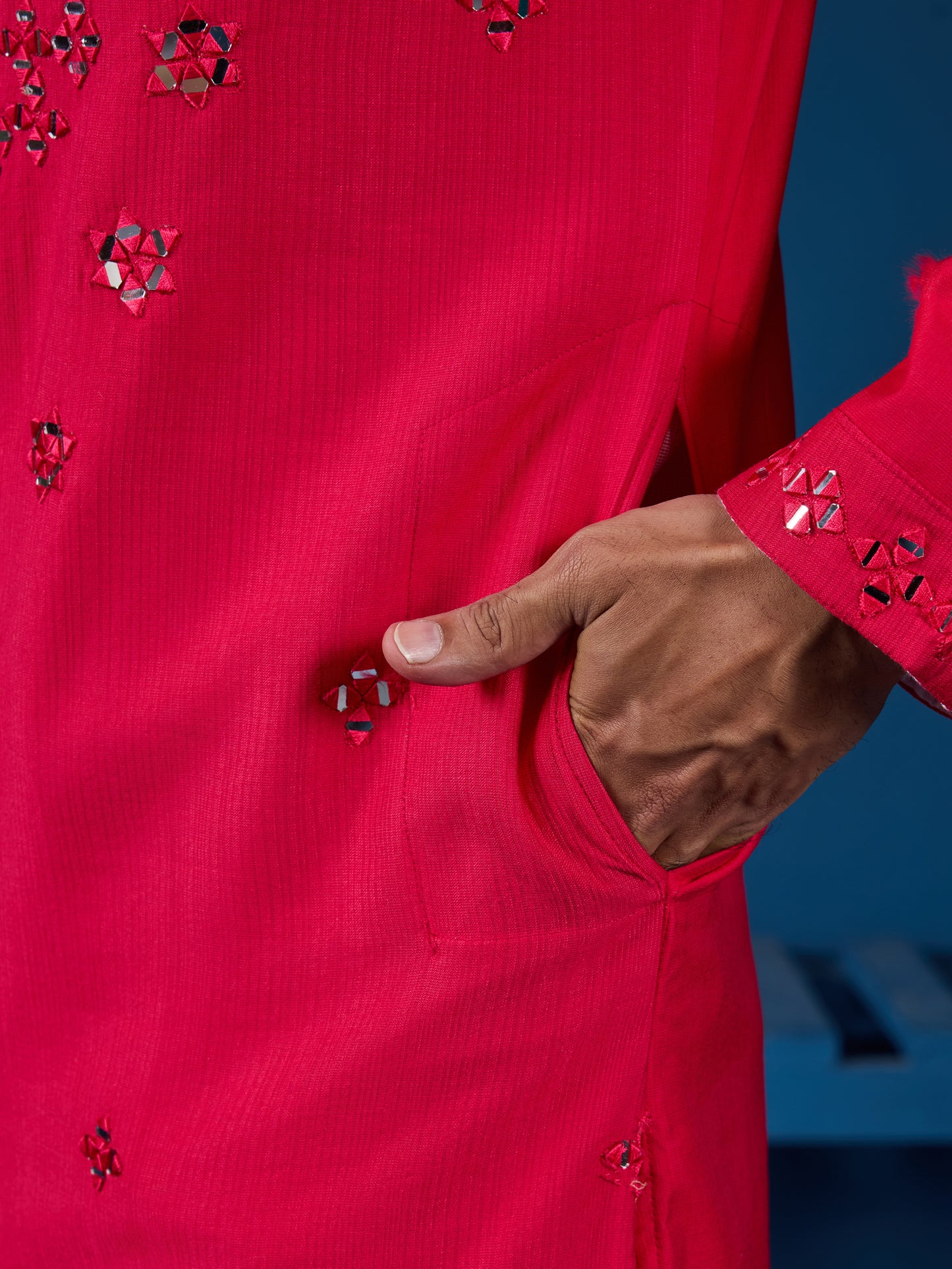 Ravishing Ruby Mirror Kurta With Bottom – Bold. Bright. Unforgettable.