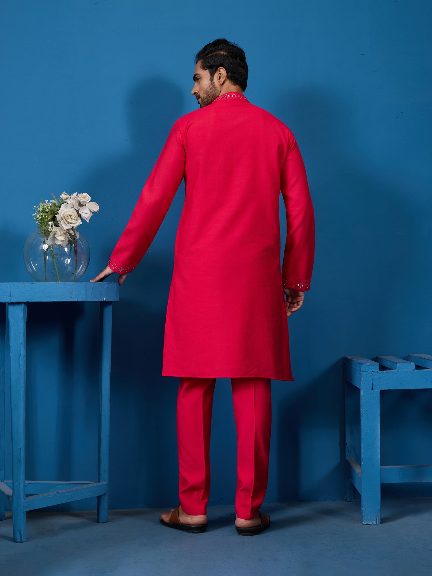 Ravishing Ruby Mirror Kurta With Bottom – Bold. Bright. Unforgettable.