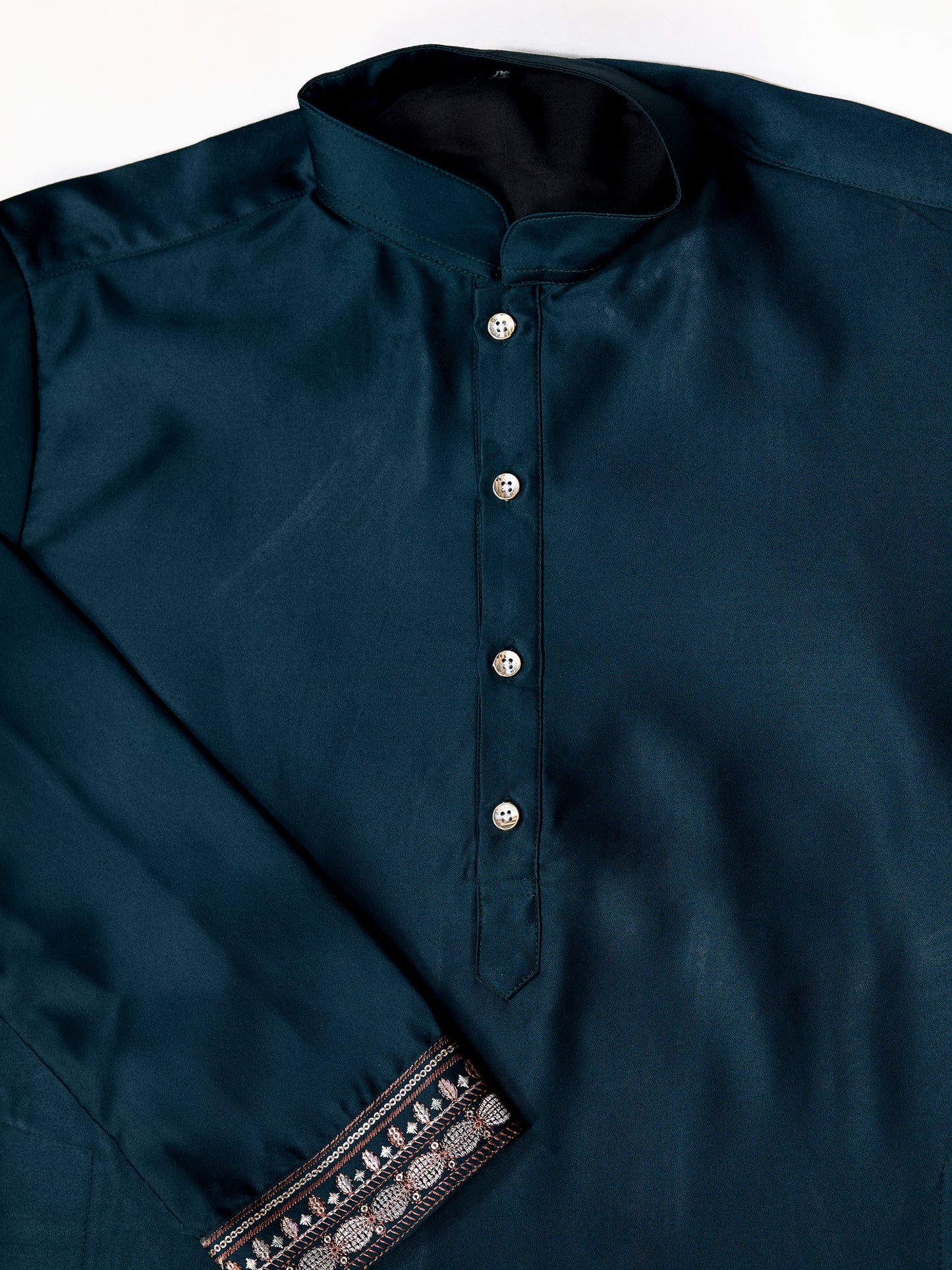 Midnight Blue Embroidered Kurta Set – Classic Elegance with Modern Grace