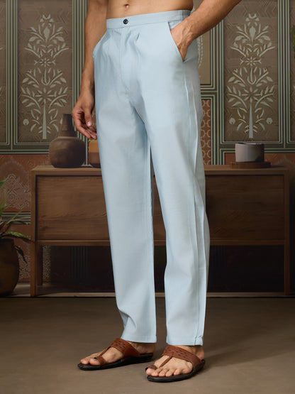 Sky Blue Embroidered Kurta Set – Refreshing Elegance for Every Celebration