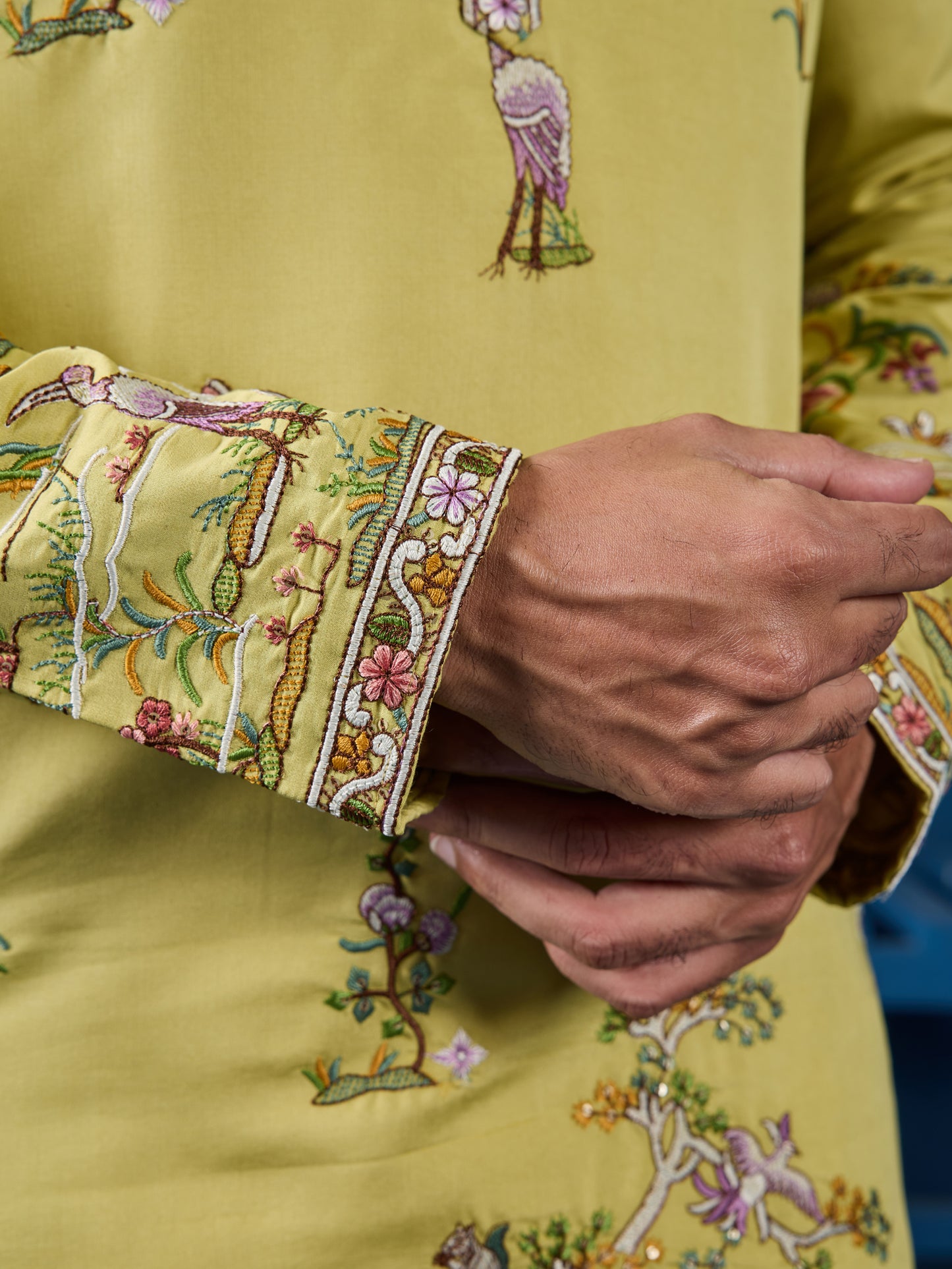Elegant Mustard Embroidered Kurta for the Wedding Season