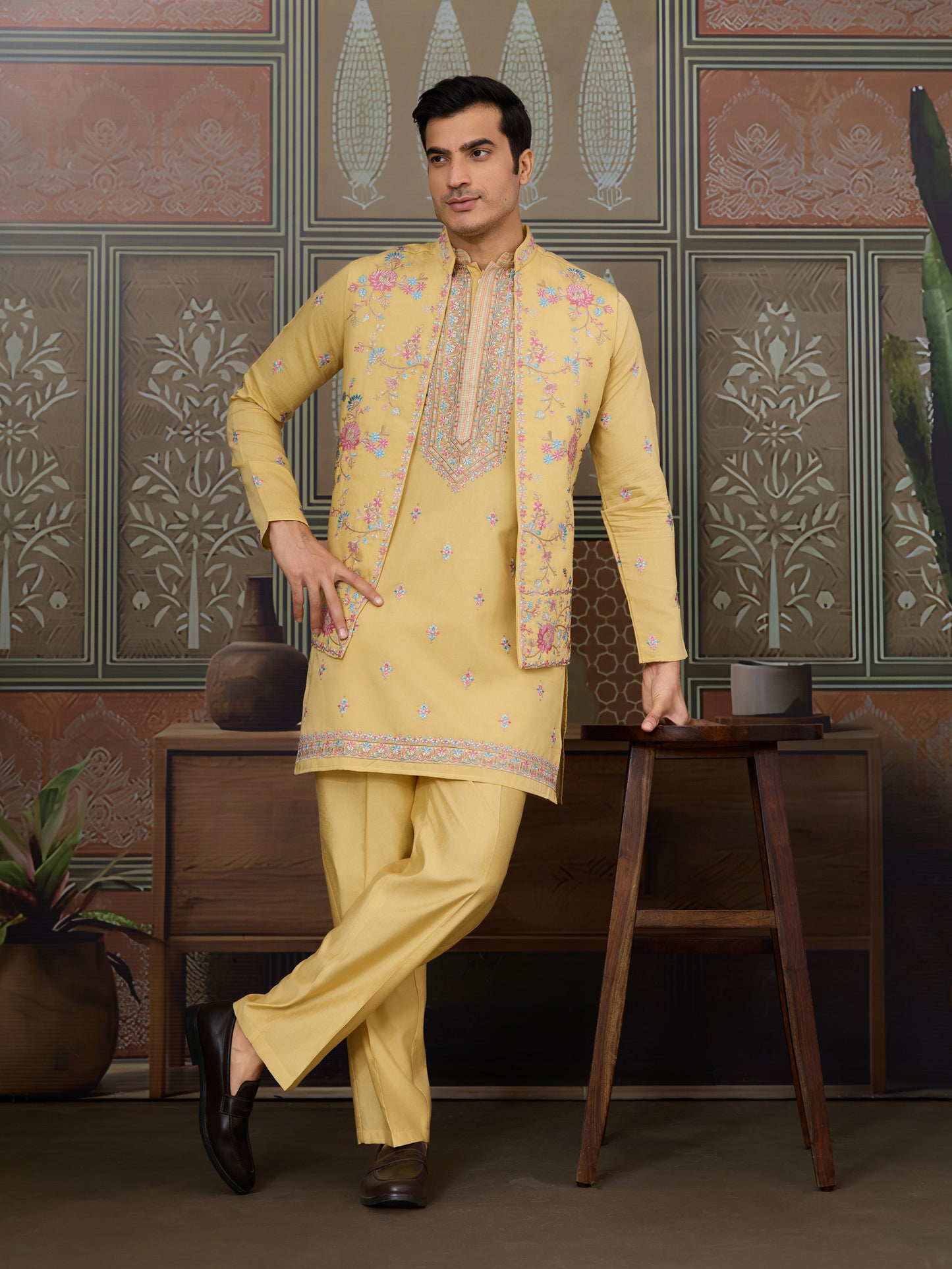 Sunlit Charm Pastel Embroidered Kurta Set ✨