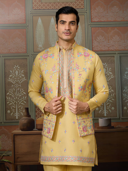 Sunlit Charm Pastel Embroidered Kurta Set ✨