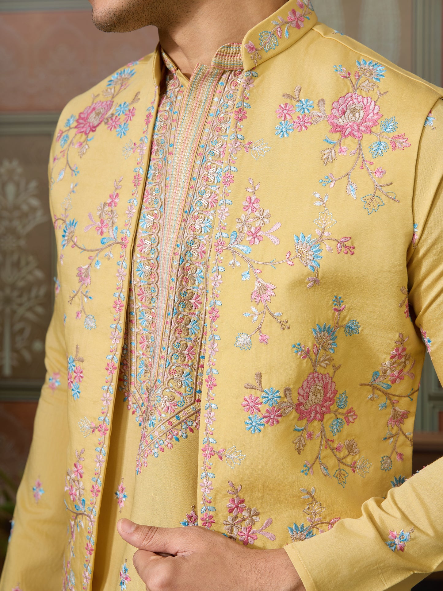 Sunlit Charm Pastel Embroidered Kurta Set ✨